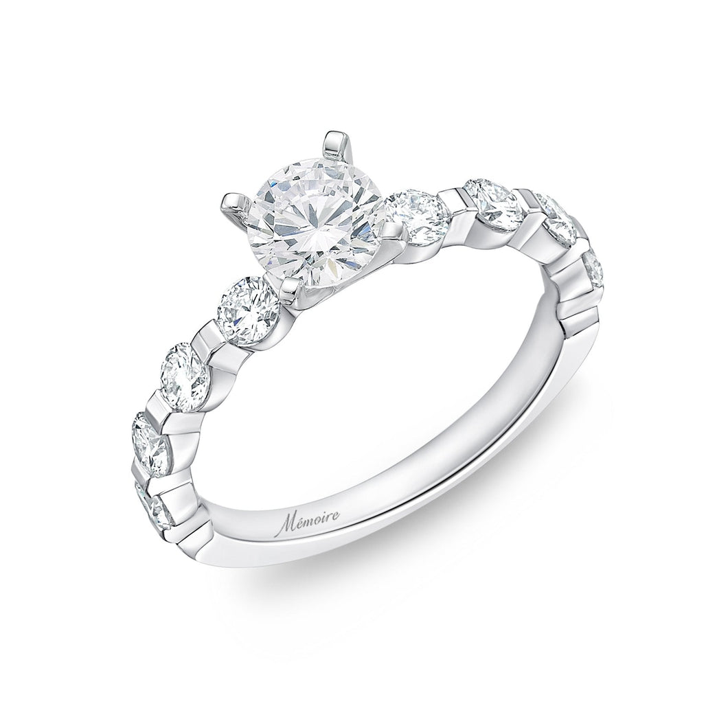 QRPP*30_00 Precious Prong Diamond Engagement Semi-Mount Ring