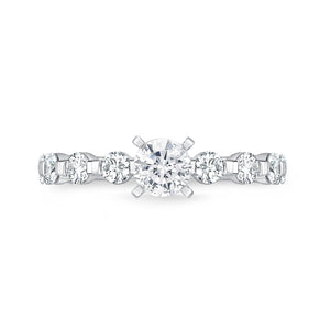 QRPP*30_00 Precious Prong Diamond Engagement Semi-Mount Ring