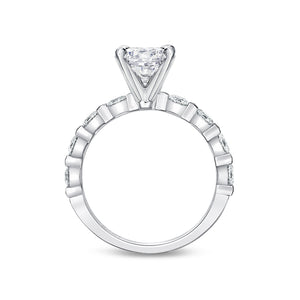 QRPP*30_00 Precious Prong Diamond Engagement Semi-Mount Ring