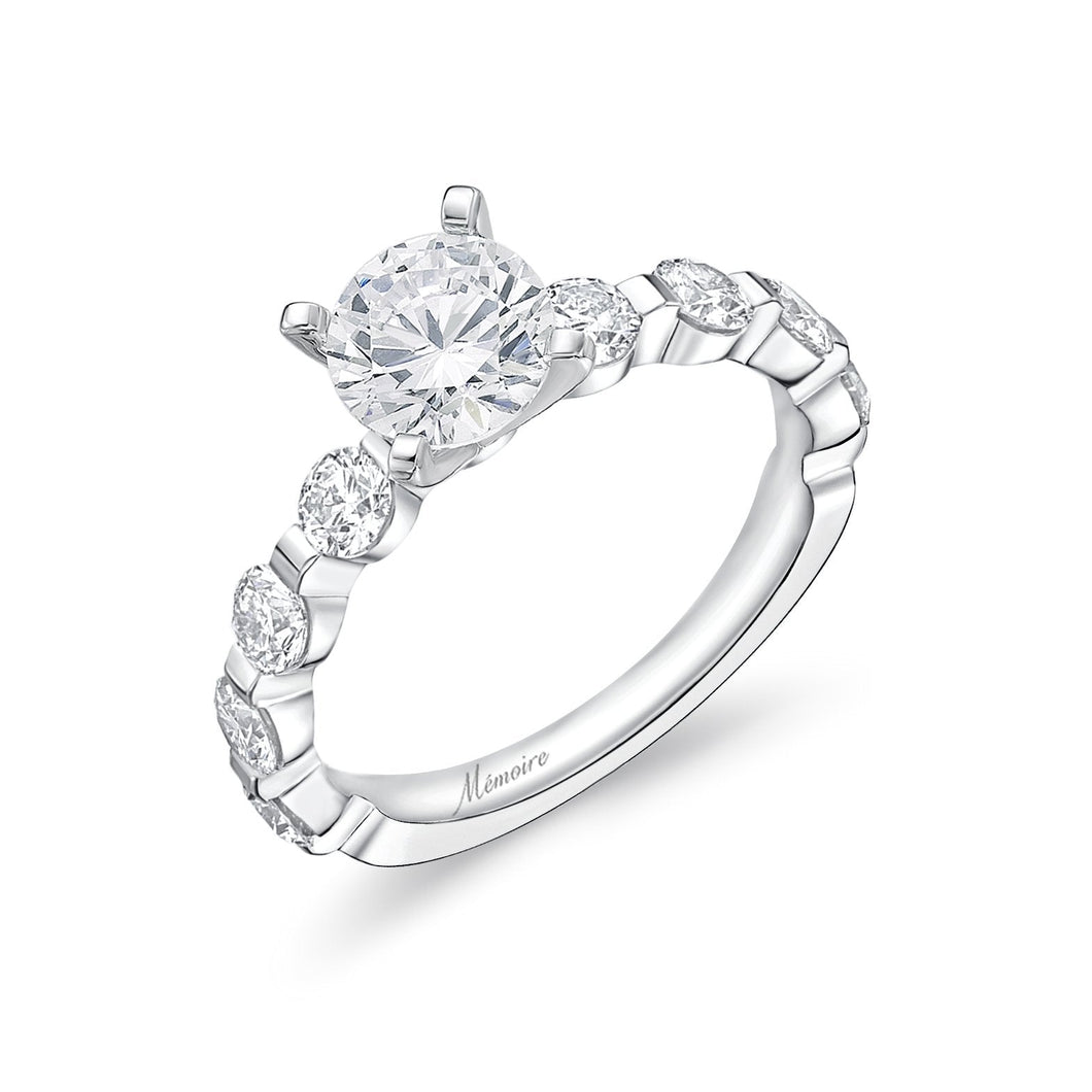 QRPP*31_00 Precious Prong Diamond Engagement Semi-Mount Ring