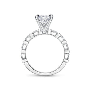 QRPP*31_00 Precious Prong Diamond Engagement Semi-Mount Ring