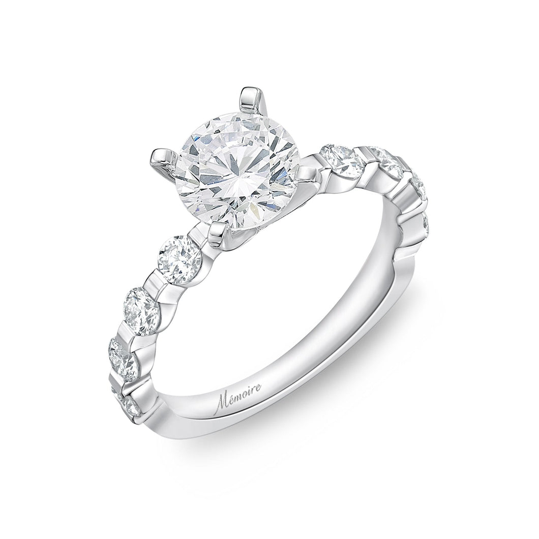 QRPP*32_00 Precious Prong Diamond Engagement Semi-Mount Ring