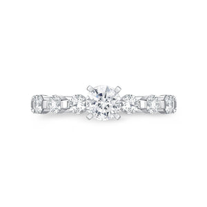 QRPP*32_00 Precious Prong Diamond Engagement Semi-Mount Ring