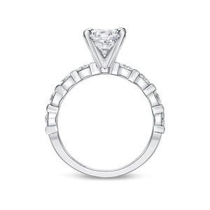 QRPP*32_00 Precious Prong Diamond Engagement Semi-Mount Ring