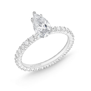 QRPT*88_00 Petite Prong Diamond Engagement Semi-Mount Ring