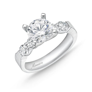 QRPT*11_00 Petite Prong Diamond Engagement Semi-Mount Ring