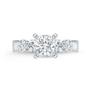 QRPT*11_00 Petite Prong Diamond Engagement Semi-Mount Ring