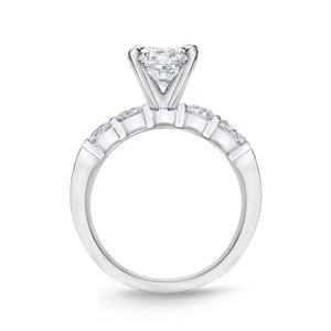 QRPT*11_00 Petite Prong Diamond Engagement Semi-Mount Ring