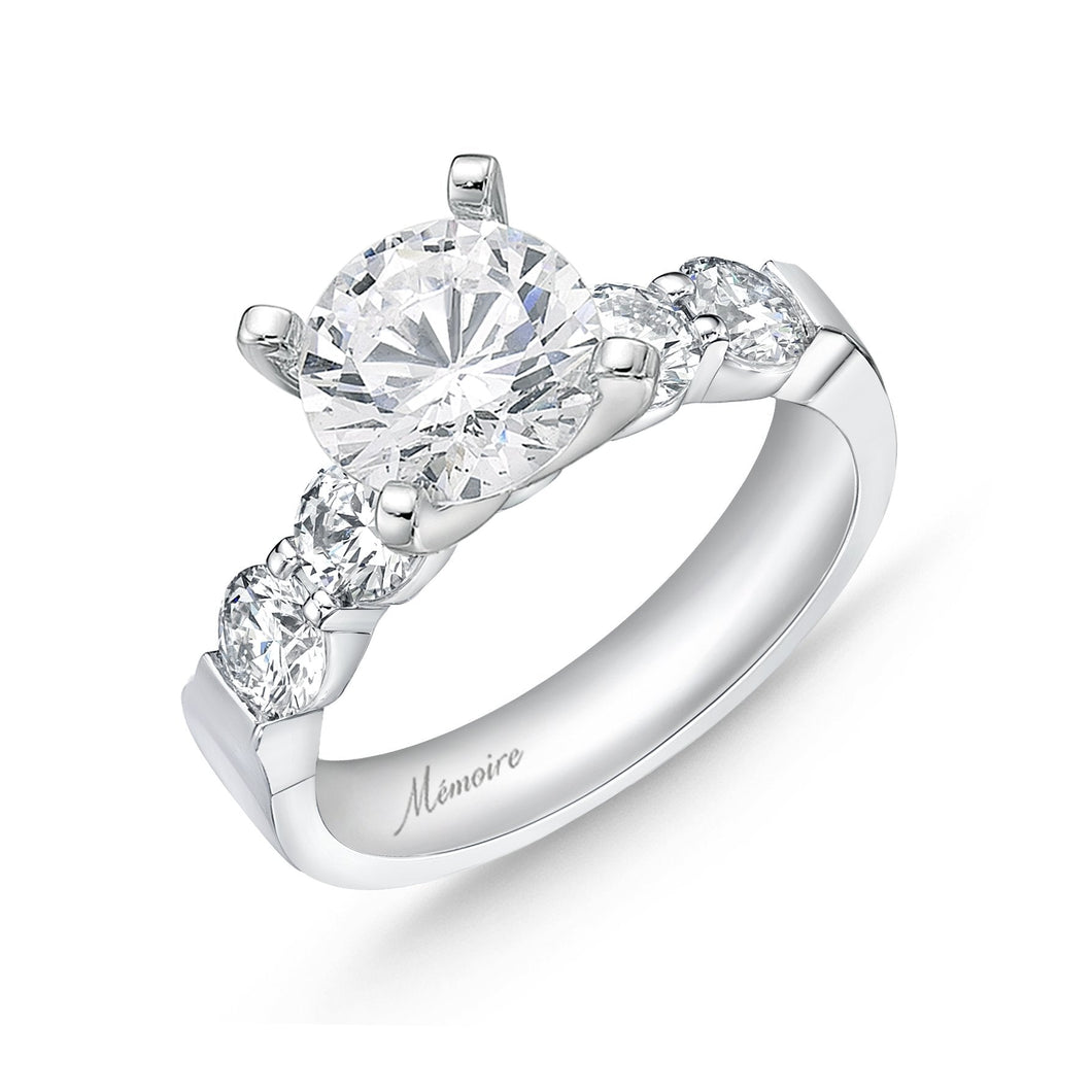 QRPT*12_00 Petite Prong Diamond Engagement Semi-Mount Ring