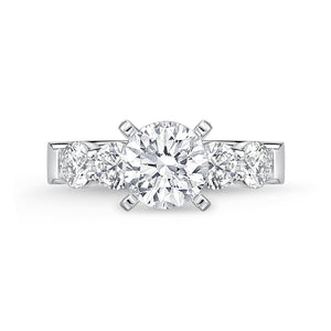 QRPT*12_00 Petite Prong Diamond Engagement Semi-Mount Ring