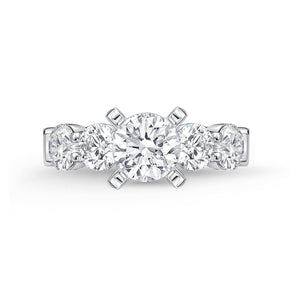 QRPT*13_00 Petite Prong Diamond Engagement Semi-Mount Ring