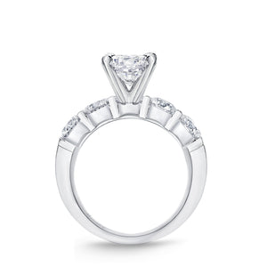 QRPT*13_00 Petite Prong Diamond Engagement Semi-Mount Ring