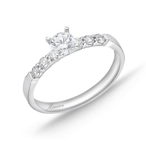 QRPT*14_00 Petite Prong Diamond Engagement Semi-Mount Ring