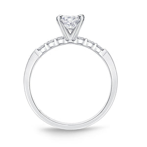 QRPT*14_00 Petite Prong Diamond Engagement Semi-Mount Ring