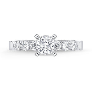 QRPT*16_00 Petite Prong Diamond Engagement Semi-Mount Ring