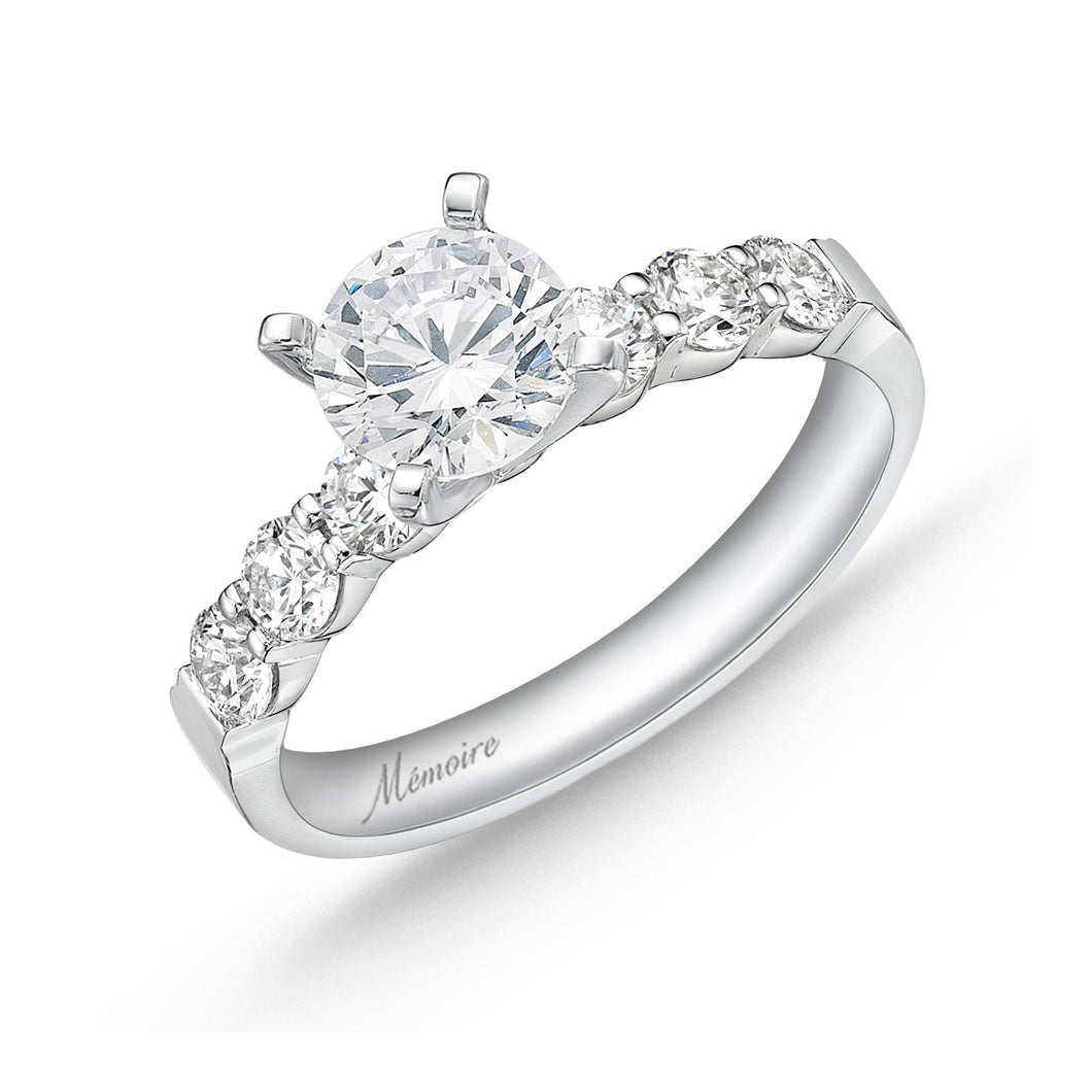 QRPT*17_00 Petite Prong Diamond Engagement Semi-Mount Ring