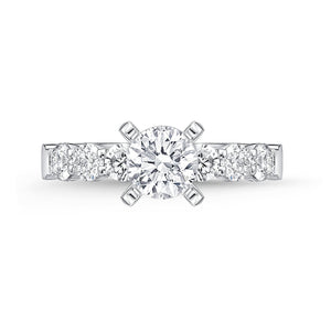 QRPT*17_00 Petite Prong Diamond Engagement Semi-Mount Ring