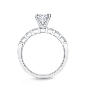 QRPT*17_00 Petite Prong Diamond Engagement Semi-Mount Ring