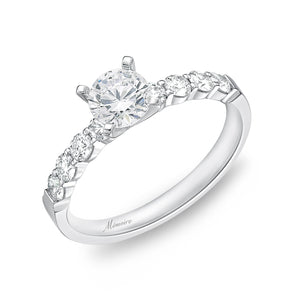 QRPT*20_00 Petite Prong Diamond Engagement Semi-Mount Ring