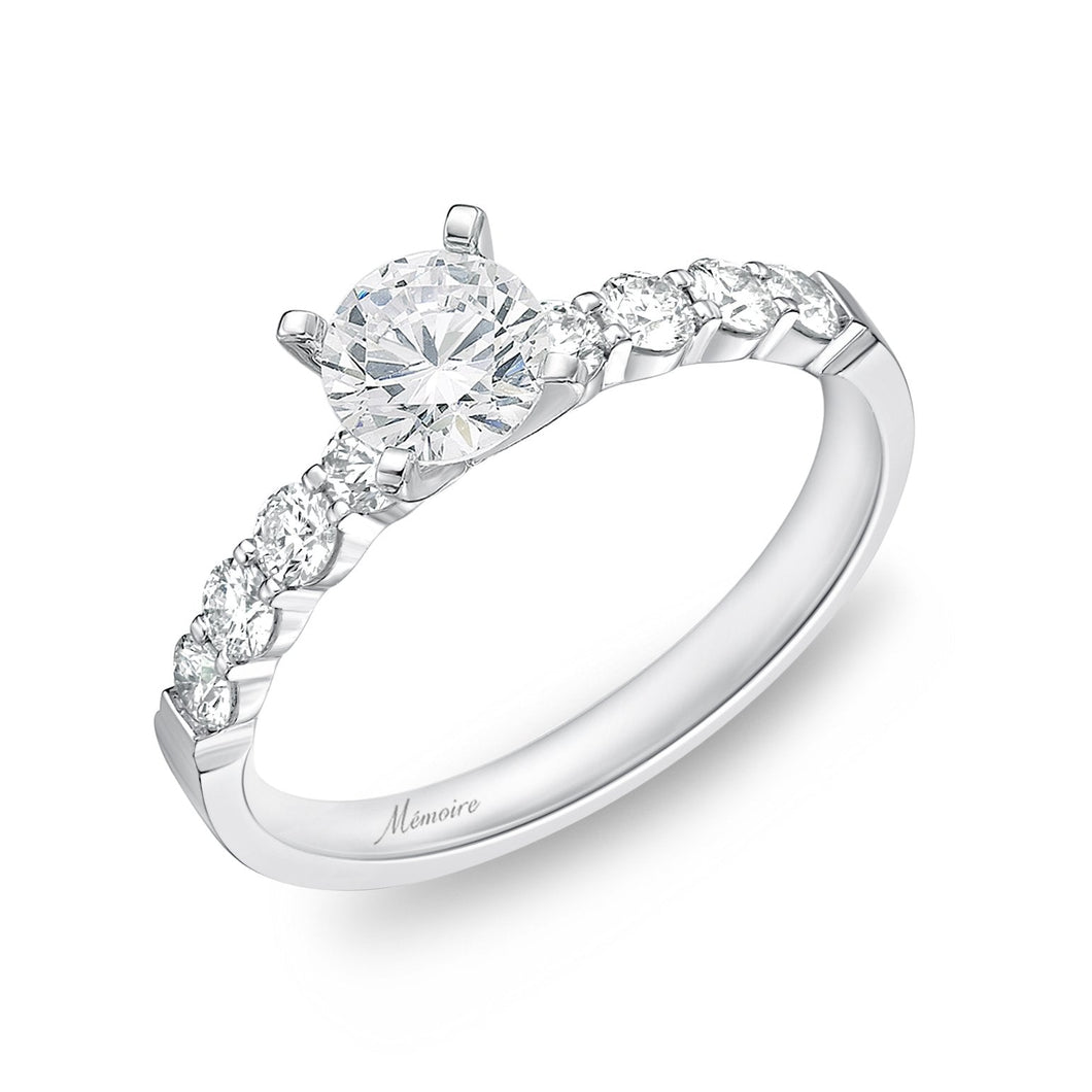 QRPT*20_00 Petite Prong Diamond Engagement Semi-Mount Ring