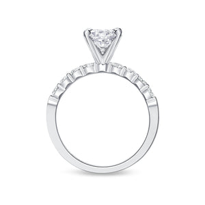 QRPT*20_00 Petite Prong Diamond Engagement Semi-Mount Ring