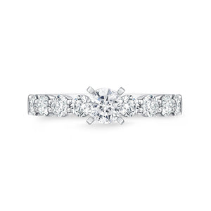 QRPT*21_00 Petite Prong Diamond Engagement Semi-Mount Ring