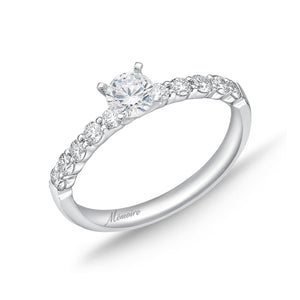 QRPT*24_00 Petite Prong Diamond Engagement Semi-Mount Ring