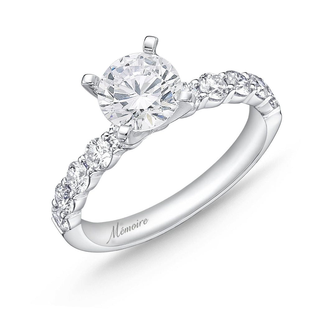 QRPT*26_00 Petite Prong Diamond Engagement Semi-Mount Ring