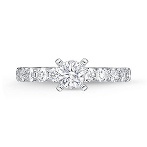 QRPT*26_00 Petite Prong Diamond Engagement Semi-Mount Ring