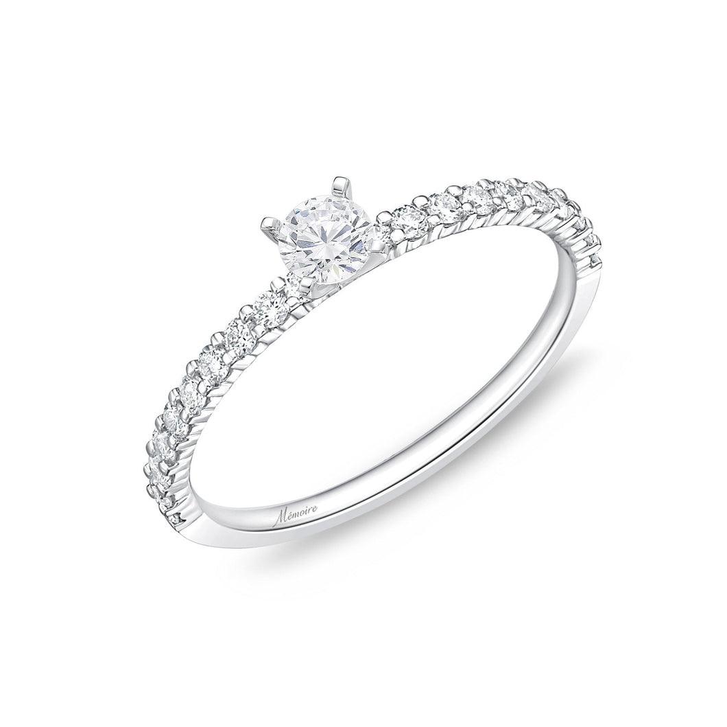 QRPT*28_00 Petite Prong Diamond Engagement Semi-Mount Ring