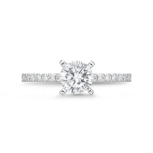 QRPT*29_00 Petite Prong Diamond Engagement Semi-Mount Ring