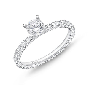 QRPT*31_00 Petite Prong Diamond Engagement Semi-Mount Ring