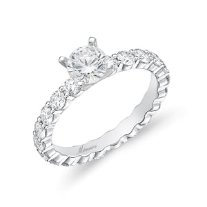 QRPT*33_00 Petite Prong Diamond Engagement Semi-Mount Ring