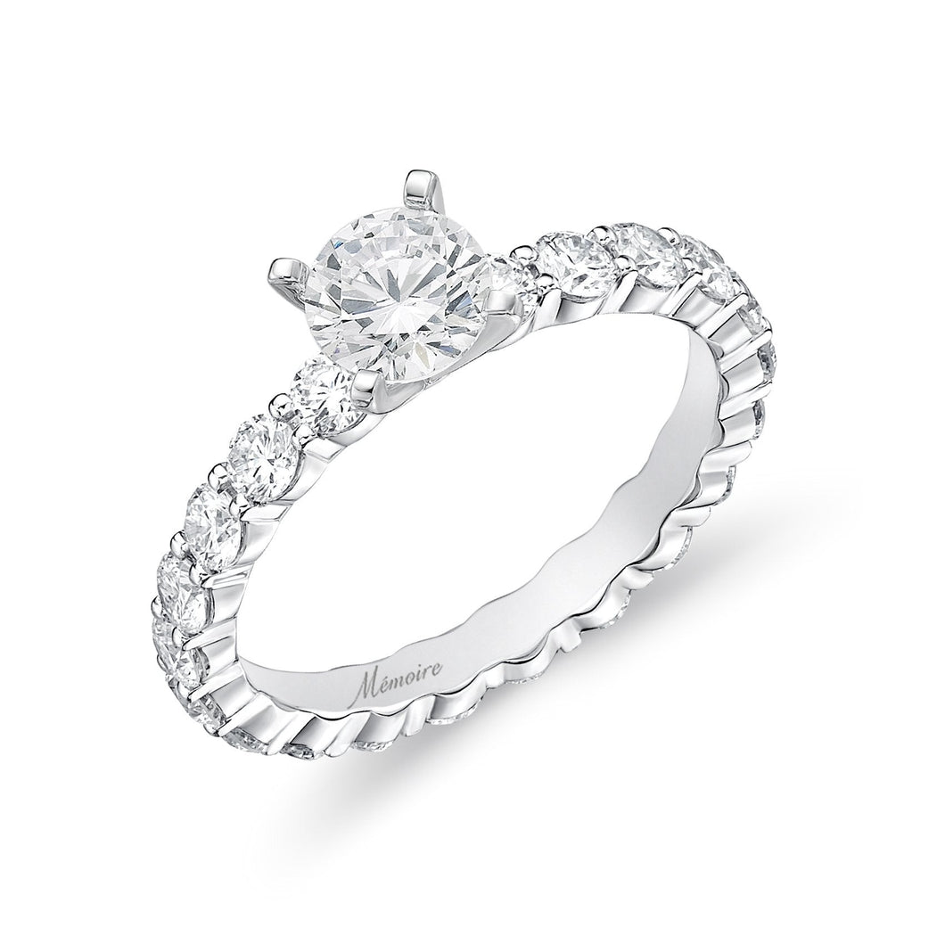 QRPT*33_00 Petite Prong Diamond Engagement Semi-Mount Ring