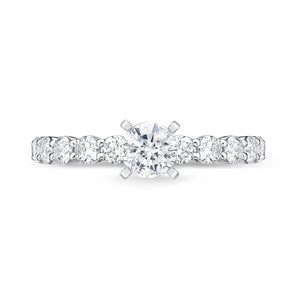 QRPT*33_00 Petite Prong Diamond Engagement Semi-Mount Ring