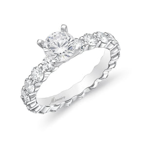 QRPT*34_00 Petite Prong Diamond Engagement Semi-Mount Ring