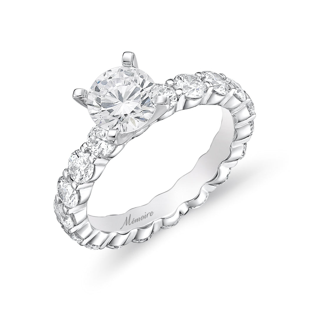 QRPT*35_00 Petite Prong Diamond Engagement Semi-Mount Ring