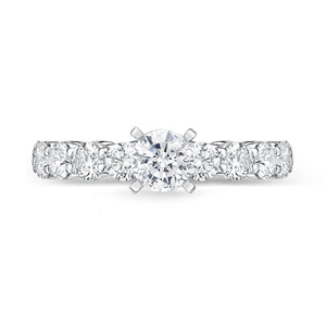 QRPT*35_00 Petite Prong Diamond Engagement Semi-Mount Ring