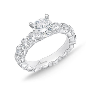 QRPT*36_00 Petite Prong Diamond Engagement Semi-Mount Ring