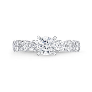 QRPT*36_00 Petite Prong Diamond Engagement Semi-Mount Ring