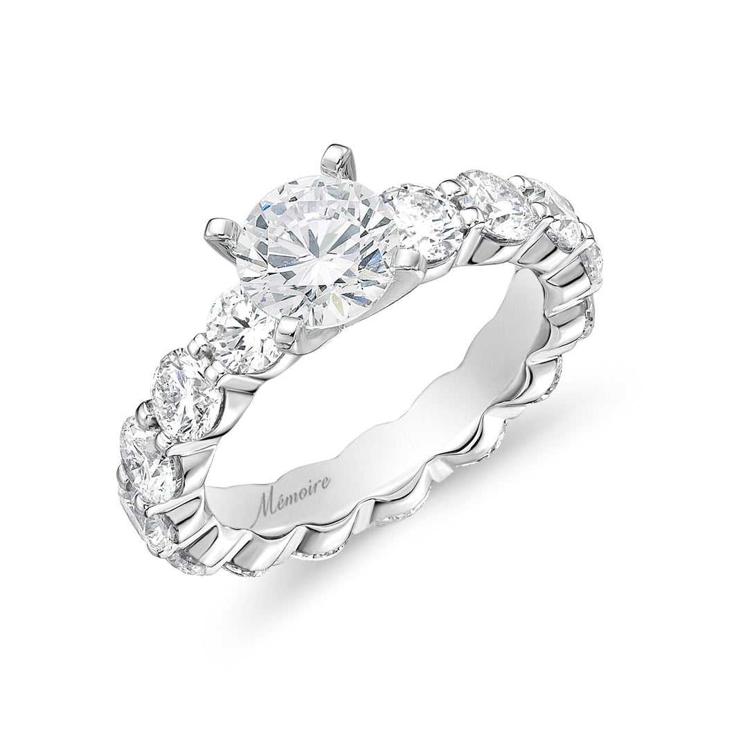 QRPT*37_00 Petite Prong Diamond Engagement Semi-Mount Ring