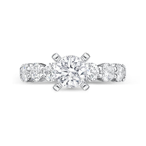 QRPT*37_00 Petite Prong Diamond Engagement Semi-Mount Ring