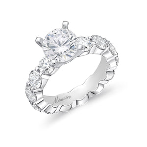 QRPT*39_00 Petite Prong Diamond Engagement Semi-Mount Ring