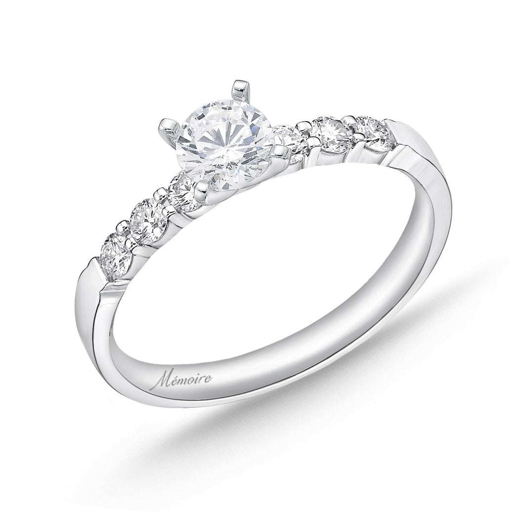 QRPT*44_00 Petite Prong Diamond Engagement Semi-Mount Ring