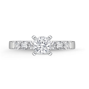 QRPT*44_00 Petite Prong Diamond Engagement Semi-Mount Ring