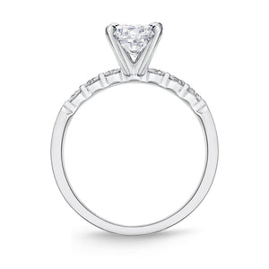 QRPT*44_00 Petite Prong Diamond Engagement Semi-Mount Ring