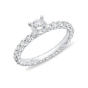 QRPT*49_00 Petite Prong Diamond Engagement Semi-Mount Ring