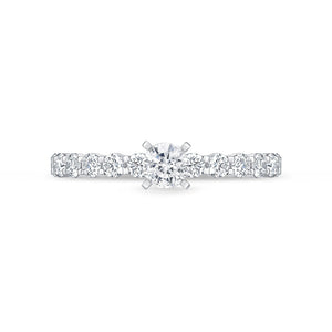 QRPT*49_00 Petite Prong Diamond Engagement Semi-Mount Ring