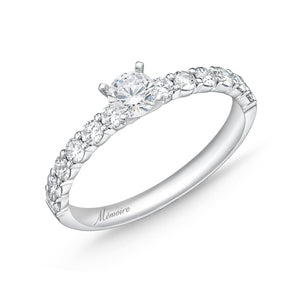 QRPT*50_00 Petite Prong Diamond Engagement Semi-Mount Ring