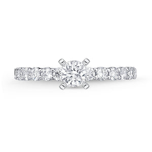 QRPT*50_00 Petite Prong Diamond Engagement Semi-Mount Ring